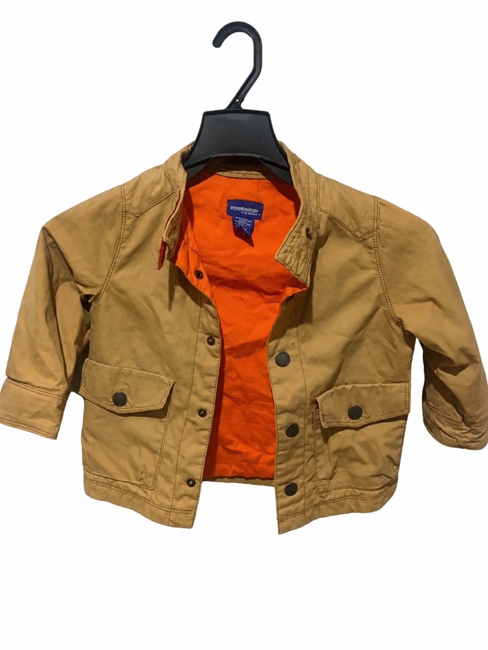 OshKosh B'gosh Tan Jacket with Orange Lining - Kids Jean Style